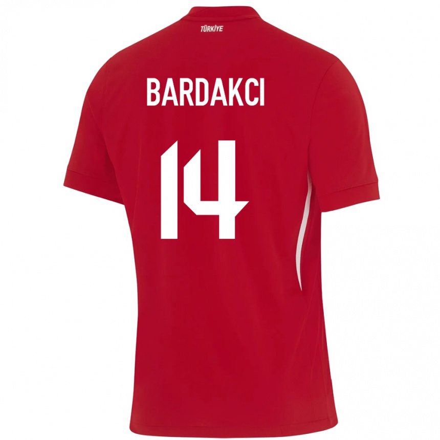 Niño Fútbol Camiseta Turquía Abdülkerim Bardakcı #14 Rojo 2ª Equipación 24-26 Perú