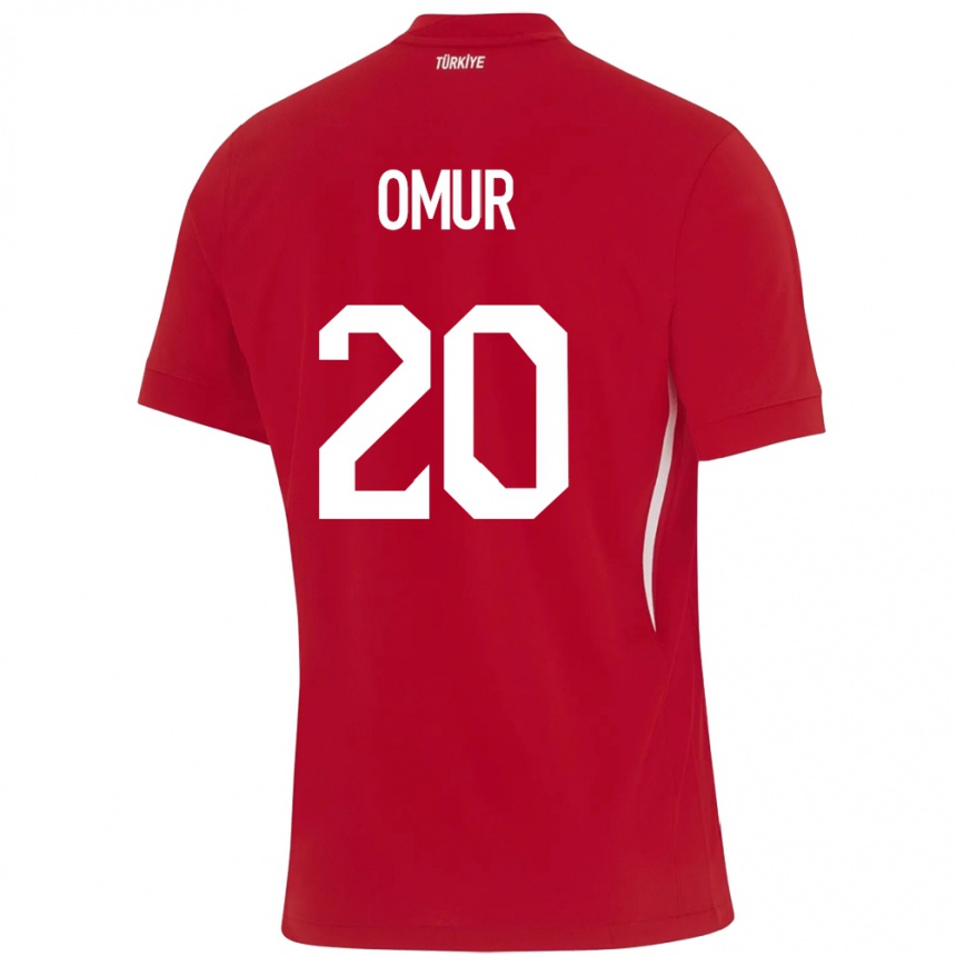 Niño Fútbol Camiseta Turquía Abdülkadir Ömür #20 Rojo 2ª Equipación 24-26 Perú