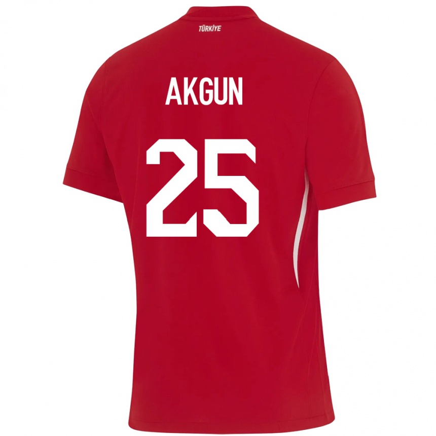 Niño Fútbol Camiseta Turquía Yunus Akgün #25 Rojo 2ª Equipación 24-26 Perú