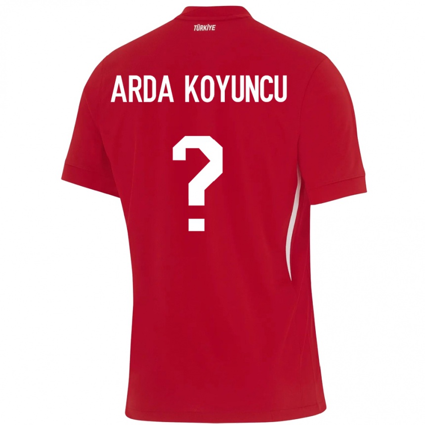 Niño Fútbol Camiseta Turquía Efe Arda Koyuncu #0 Rojo 2ª Equipación 24-26 Perú