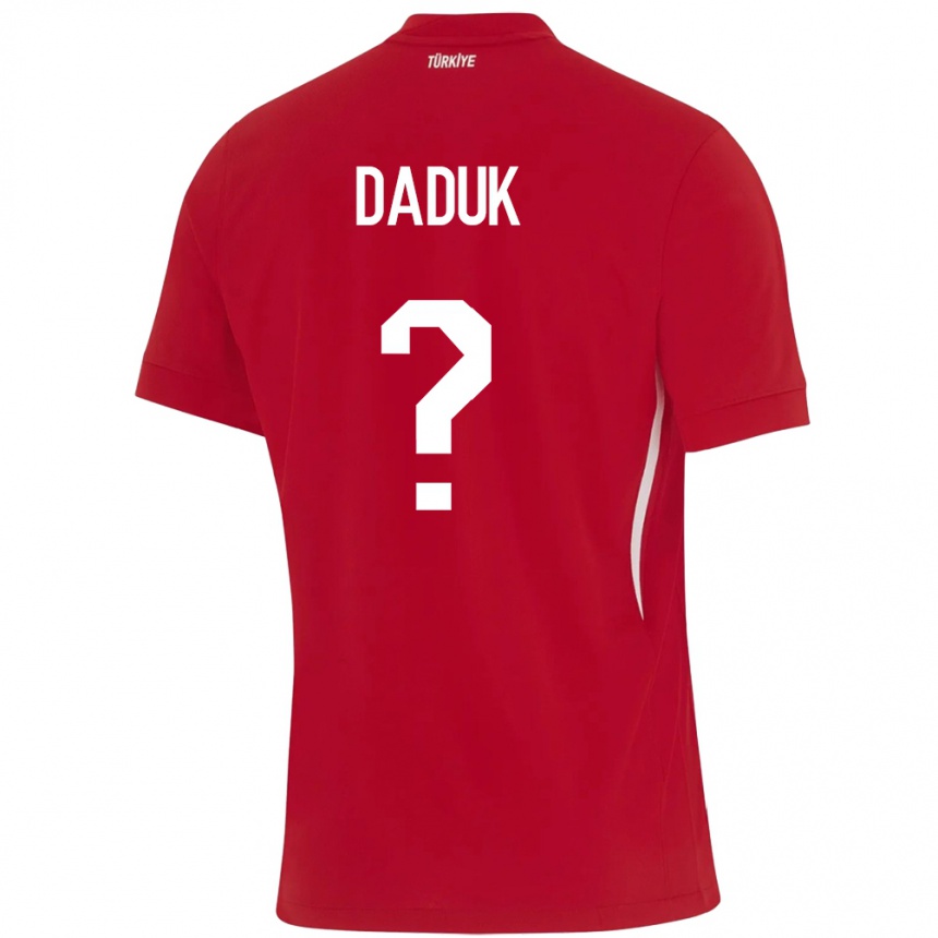 Niño Fútbol Camiseta Turquía Emir Dadük #0 Rojo 2ª Equipación 24-26 Perú