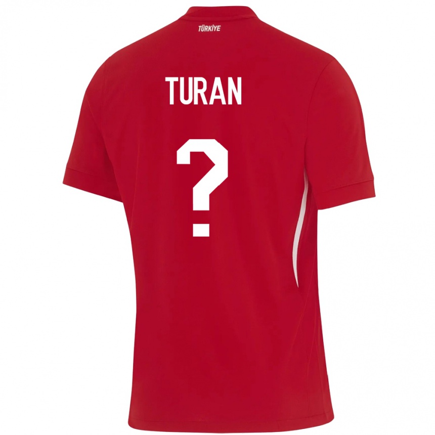 Niño Fútbol Camiseta Turquía Hasan Turan #0 Rojo 2ª Equipación 24-26 Perú