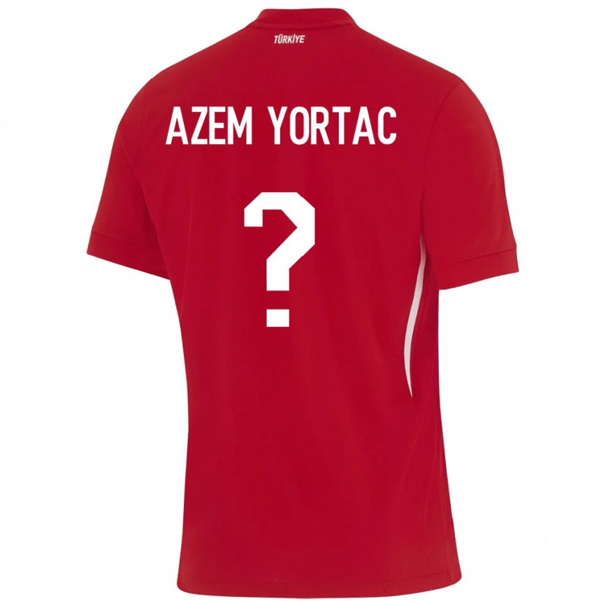 Niño Fútbol Camiseta Turquía Mustafa Azem Yortaç #0 Rojo 2ª Equipación 24-26 Perú