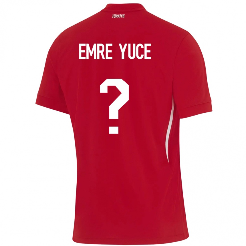 Niño Fútbol Camiseta Turquía Yunus Emre Yüce #0 Rojo 2ª Equipación 24-26 Perú