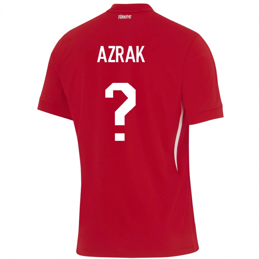 Niño Fútbol Camiseta Turquía Yunus Azrak #0 Rojo 2ª Equipación 24-26 Perú