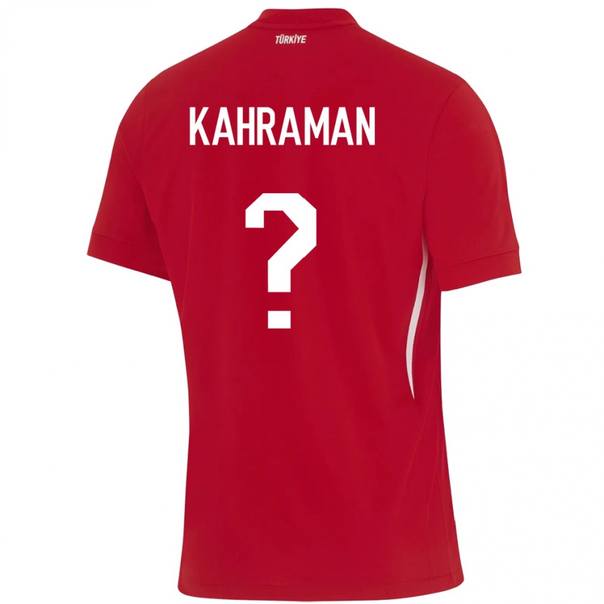 Niño Fútbol Camiseta Turquía Osman Kahraman #0 Rojo 2ª Equipación 24-26 Perú