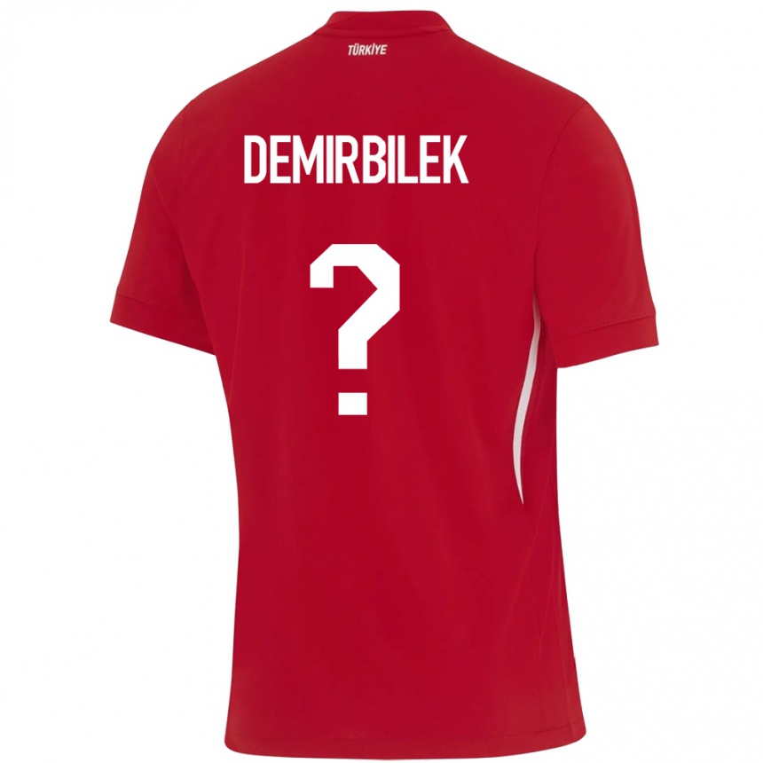 Niño Fútbol Camiseta Turquía Ali Demirbilek #0 Rojo 2ª Equipación 24-26 Perú