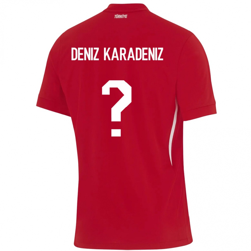 Niño Fútbol Camiseta Turquía Mustafa Deniz Karadeniz #0 Rojo 2ª Equipación 24-26 Perú