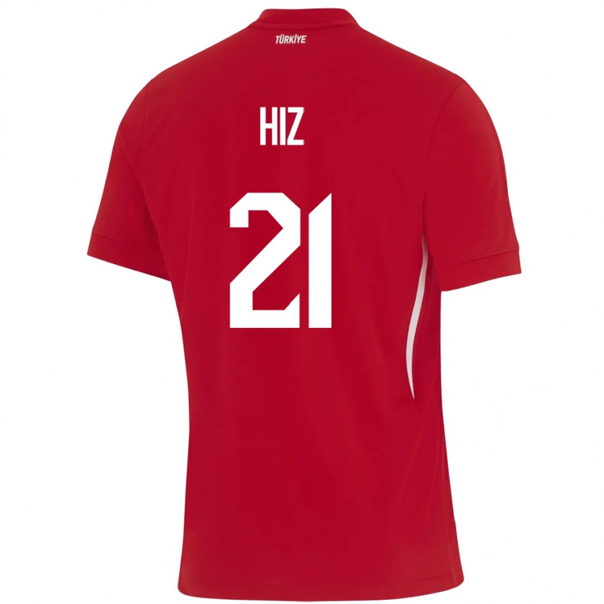 Niño Fútbol Camiseta Turquía Gülbin Hız #21 Rojo 2ª Equipación 24-26 Perú