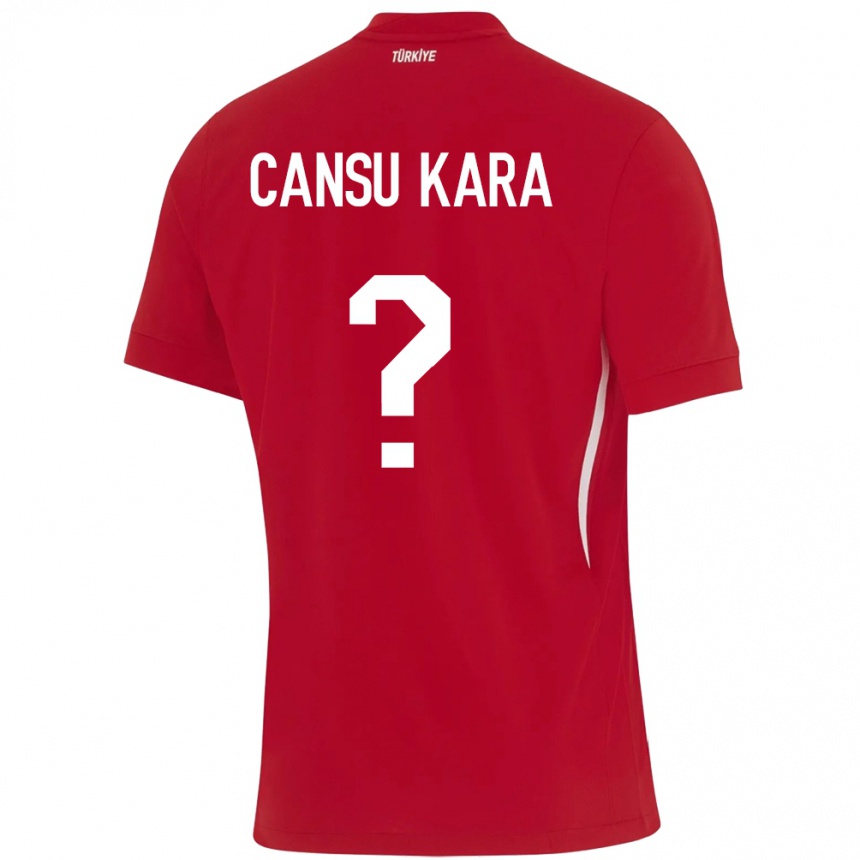 Niño Fútbol Camiseta Turquía İlayda Cansu Kara #0 Rojo 2ª Equipación 24-26 Perú