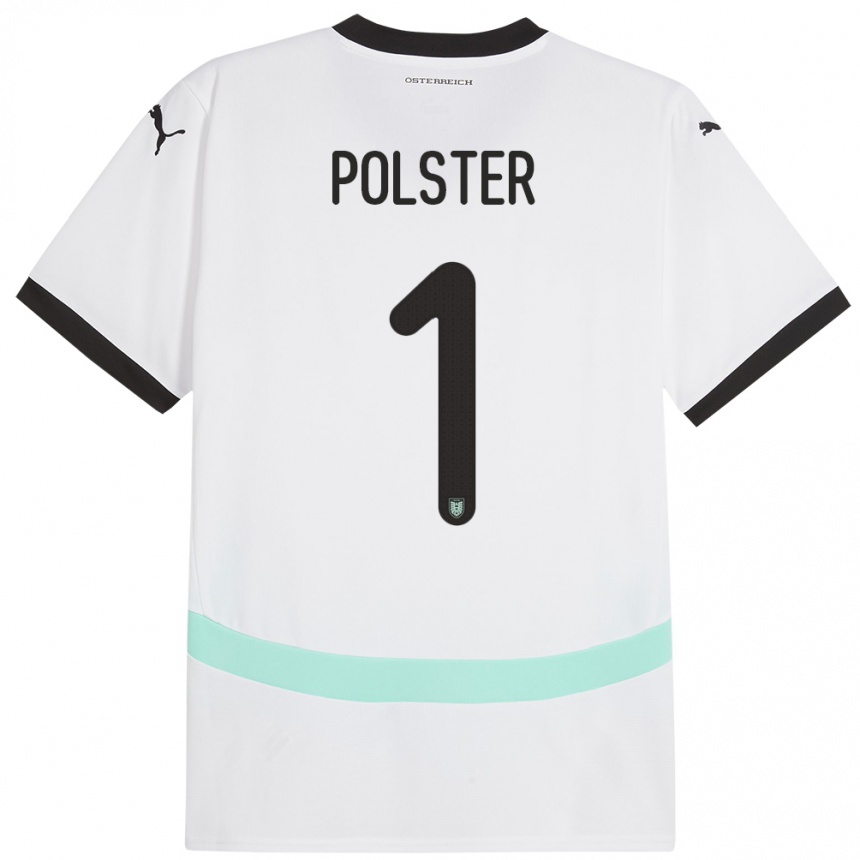 Niño Fútbol Camiseta Austria Nikolas Polster #1 Blanco 2ª Equipación 24-26 Perú