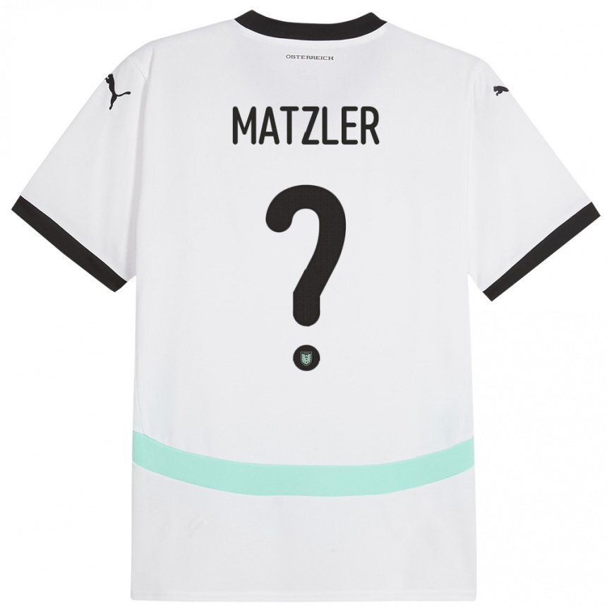 Niño Fútbol Camiseta Austria Leo Mätzler #0 Blanco 2ª Equipación 24-26 Perú