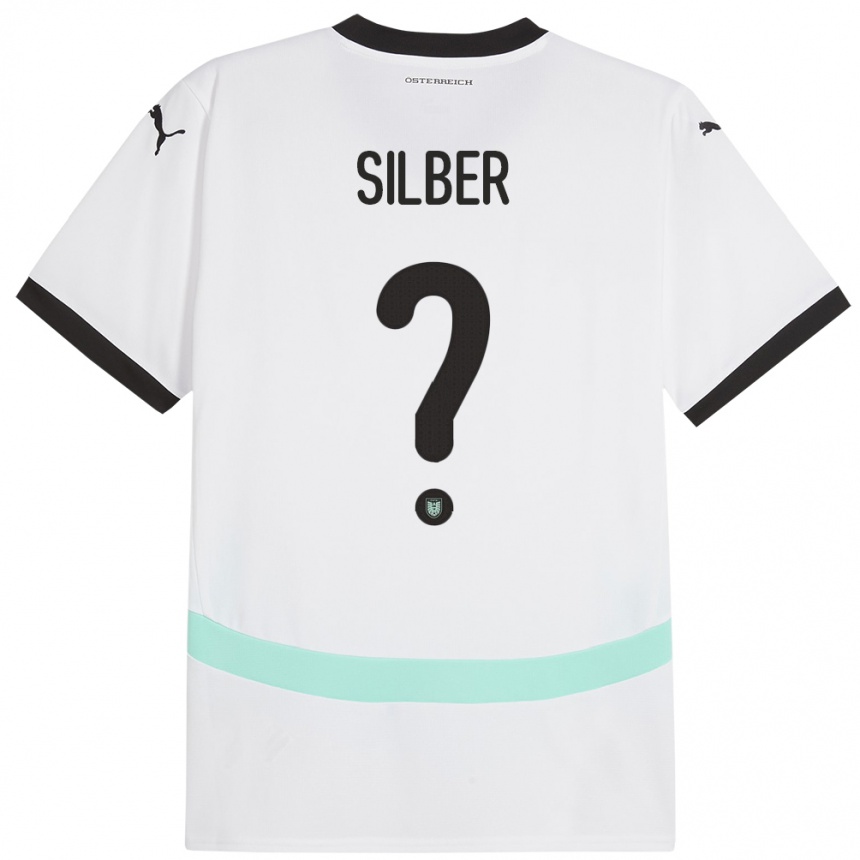 Niño Fútbol Camiseta Austria Fabian Silber #0 Blanco 2ª Equipación 24-26 Perú