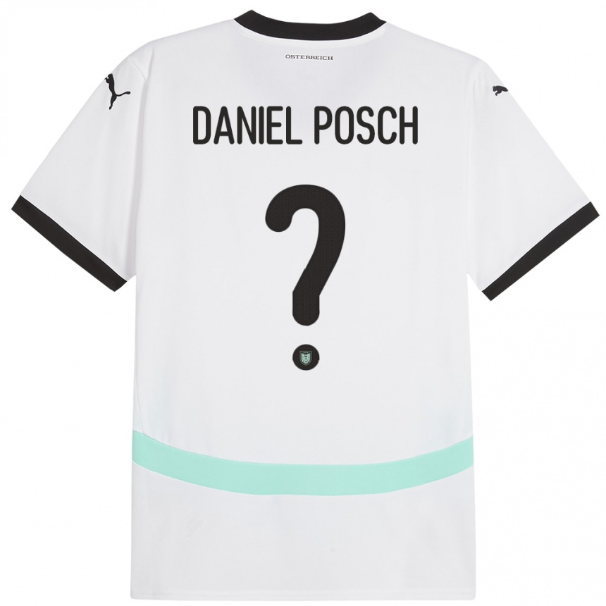 Niño Fútbol Camiseta Austria Daniel Posch #0 Blanco 2ª Equipación 24-26 Perú