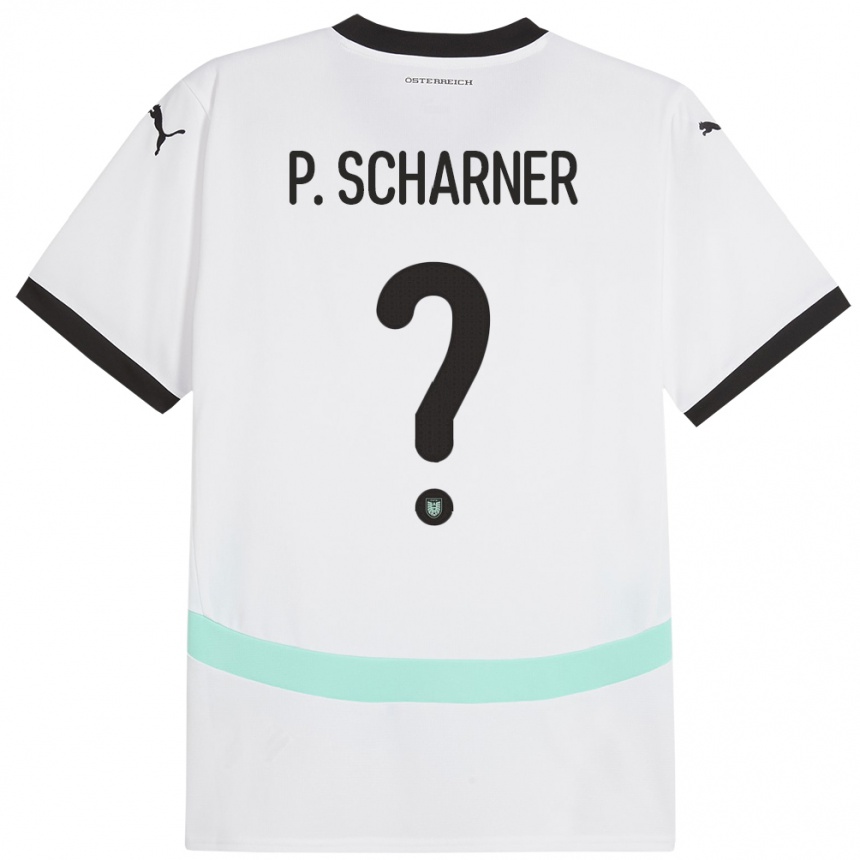 Niño Fútbol Camiseta Austria Paul Scharner #0 Blanco 2ª Equipación 24-26 Perú