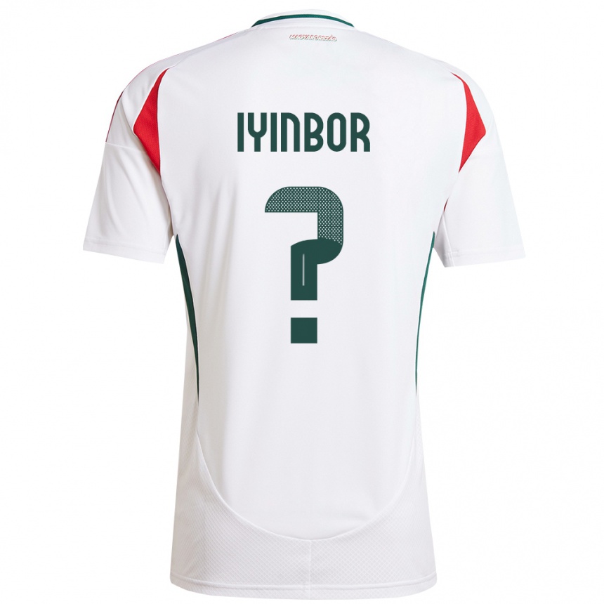 Niño Fútbol Camiseta Hungría Patrick Iyinbor #0 Blanco 2ª Equipación 24-26 Perú