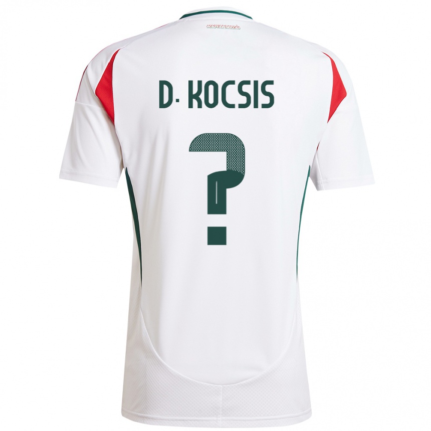 Niño Fútbol Camiseta Hungría Dominik Kocsis #0 Blanco 2ª Equipación 24-26 Perú