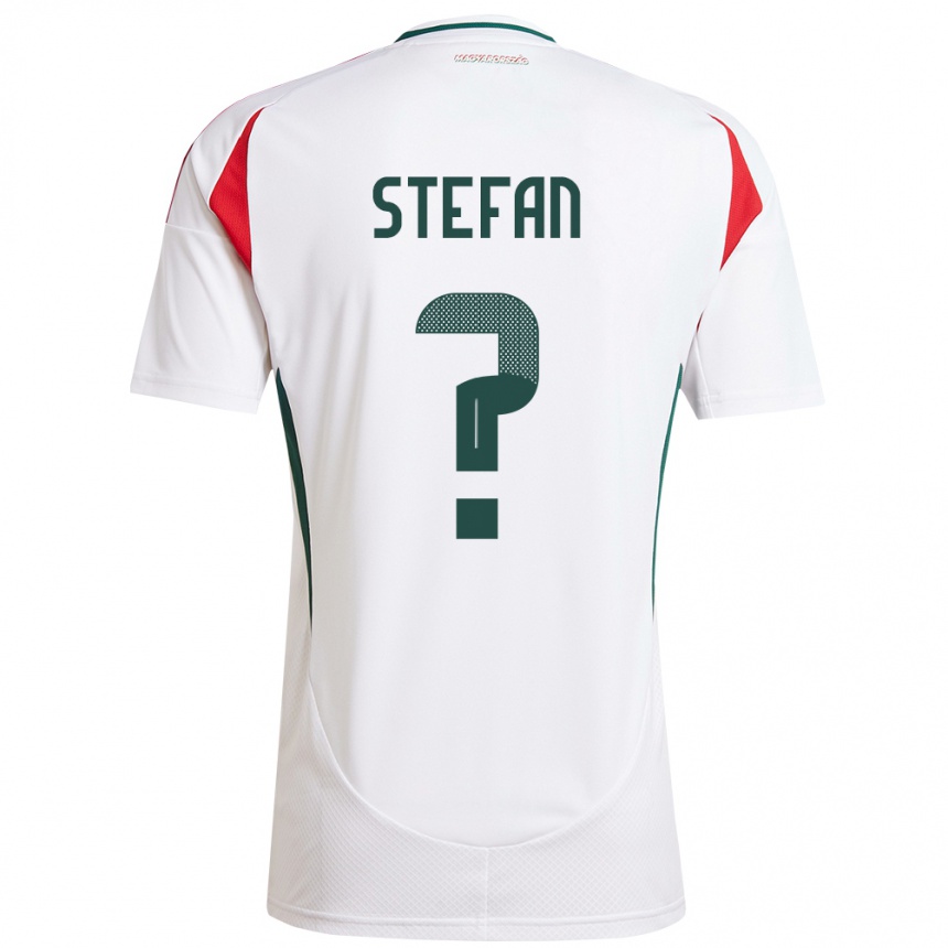 Niño Fútbol Camiseta Hungría Raúl Stefan #0 Blanco 2ª Equipación 24-26 Perú