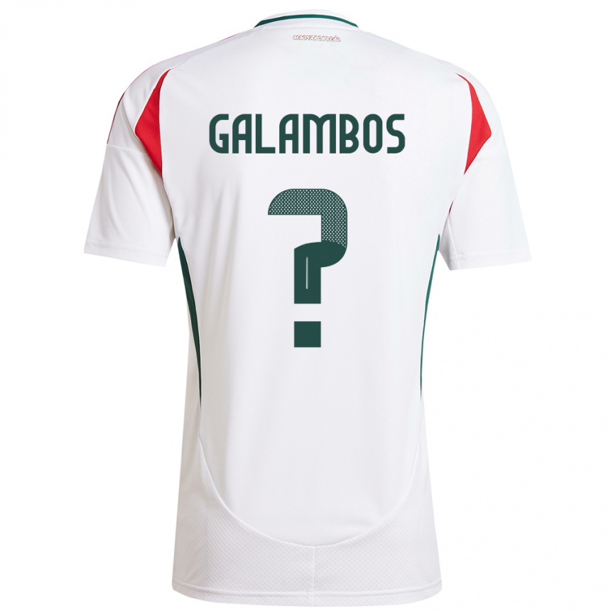 Niño Fútbol Camiseta Hungría János Galambos #0 Blanco 2ª Equipación 24-26 Perú