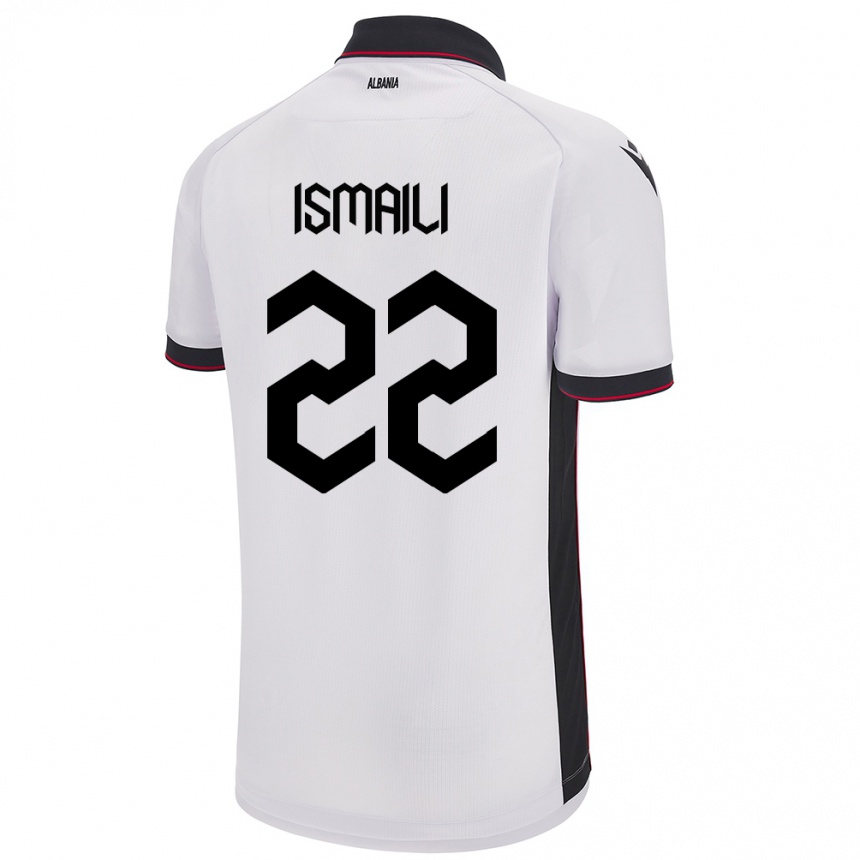 Niño Fútbol Camiseta Albania Ysni Ismaili #22 Blanco 2ª Equipación 24-26 Perú