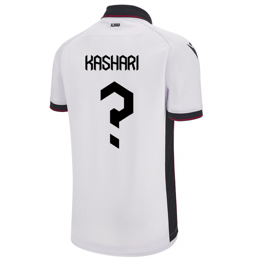 Niño Fútbol Camiseta Albania Klaus Kashari #0 Blanco 2ª Equipación 24-26 Perú