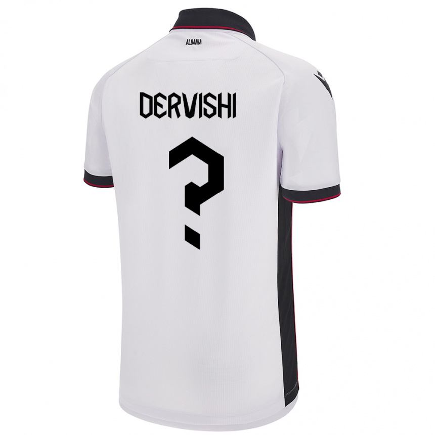 Niño Fútbol Camiseta Albania Amarildo Dervishi #0 Blanco 2ª Equipación 24-26 Perú