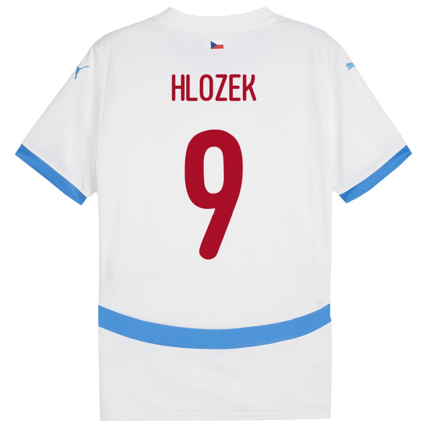 Niño Fútbol Camiseta Chequia Adam Hlozek #9 Blanco 2ª Equipación 24-26 Perú