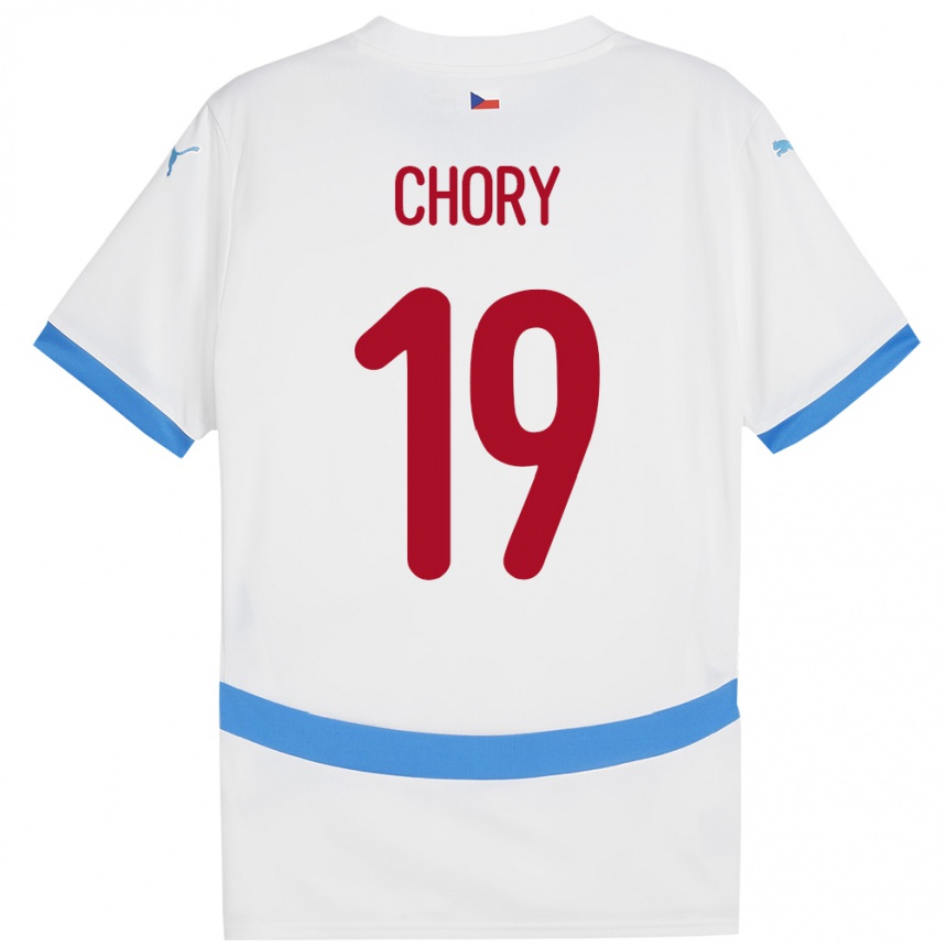 Niño Fútbol Camiseta Chequia Tomas Chory #19 Blanco 2ª Equipación 24-26 Perú