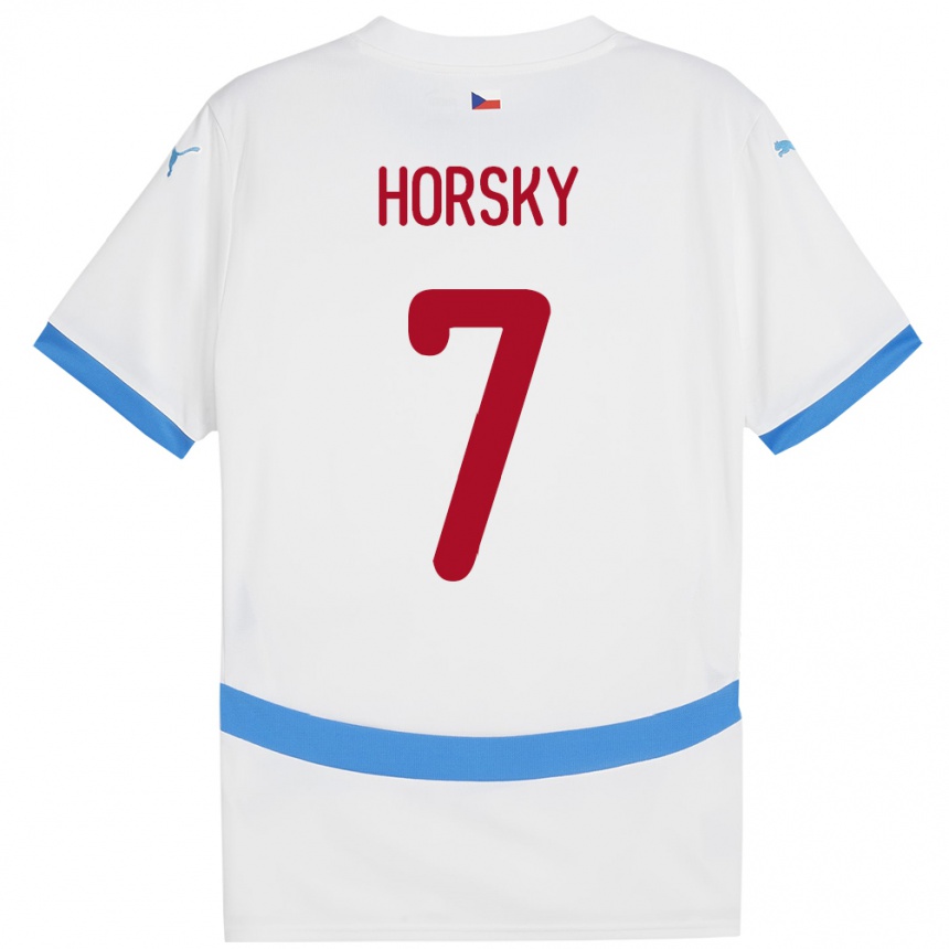 Niño Fútbol Camiseta Chequia Filip Horsky #7 Blanco 2ª Equipación 24-26 Perú