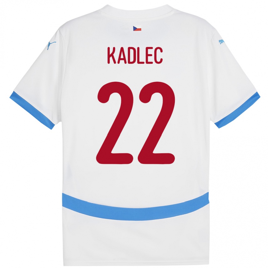 Niño Fútbol Camiseta Chequia Adam Kadlec #22 Blanco 2ª Equipación 24-26 Perú