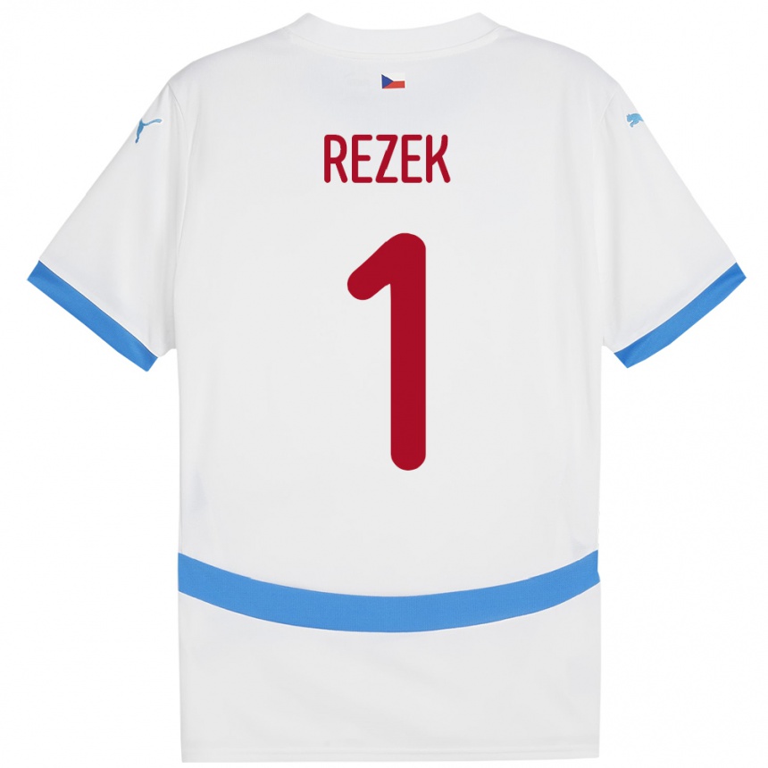 Niño Fútbol Camiseta Chequia Adam Rezek #1 Blanco 2ª Equipación 24-26 Perú