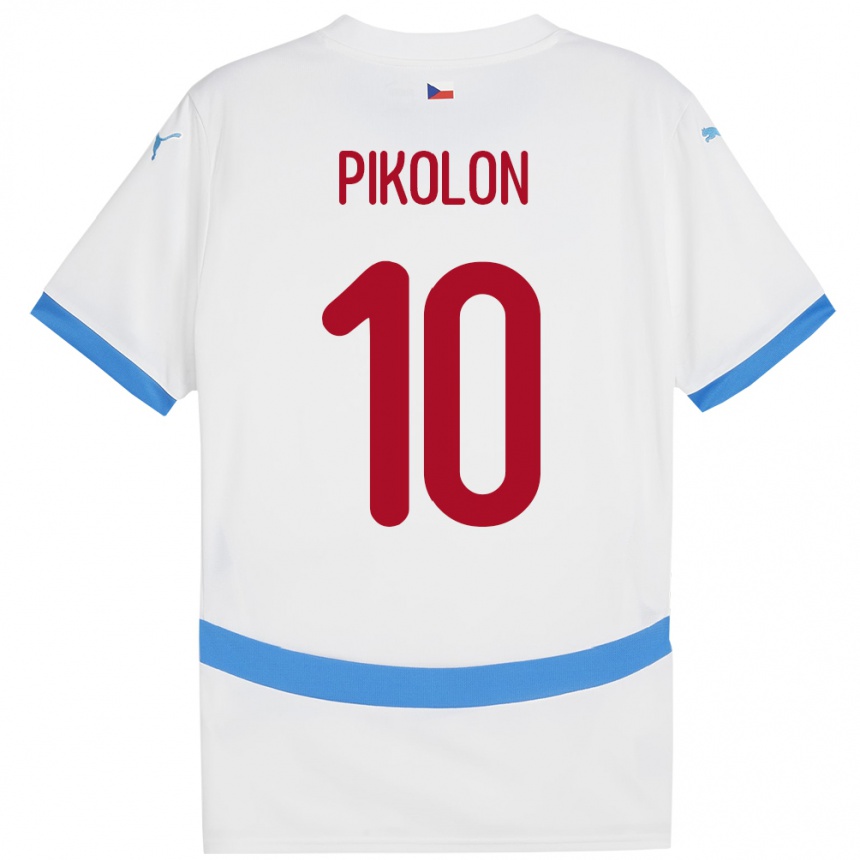 Niño Fútbol Camiseta Chequia Samuel Pikolon #10 Blanco 2ª Equipación 24-26 Perú