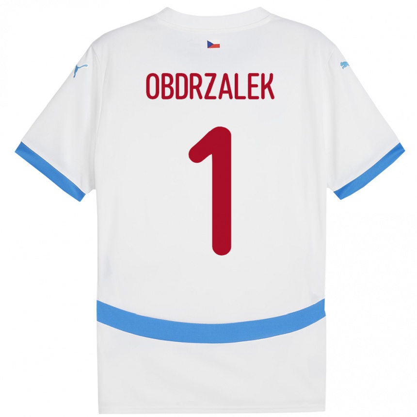 Niño Fútbol Camiseta Chequia Marek Obdrzalek #1 Blanco 2ª Equipación 24-26 Perú