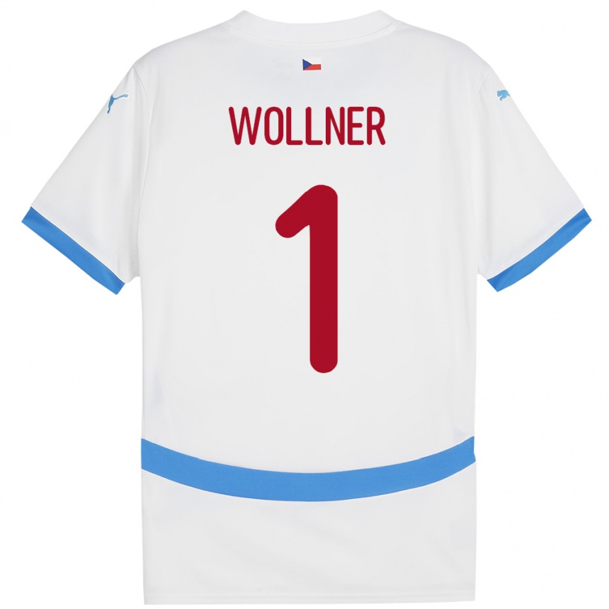 Niño Fútbol Camiseta Chequia Vojtech Wollner #1 Blanco 2ª Equipación 24-26 Perú