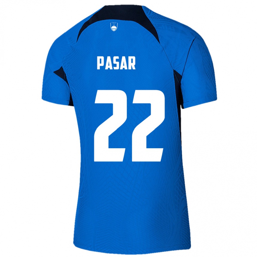 Niño Fútbol Camiseta Eslovenia Melania Pasar #22 Azul 2ª Equipación 24-26 Perú