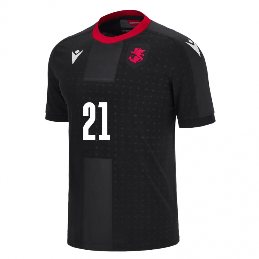 Niño Fútbol Camiseta Georgia Karse #21 Negro 2ª Equipación 24-26 Perú