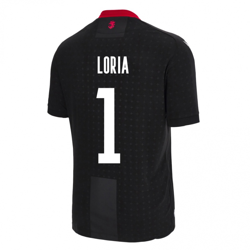 Niño Fútbol Camiseta Georgia Giorgi Loria #1 Negro 2ª Equipación 24-26 Perú