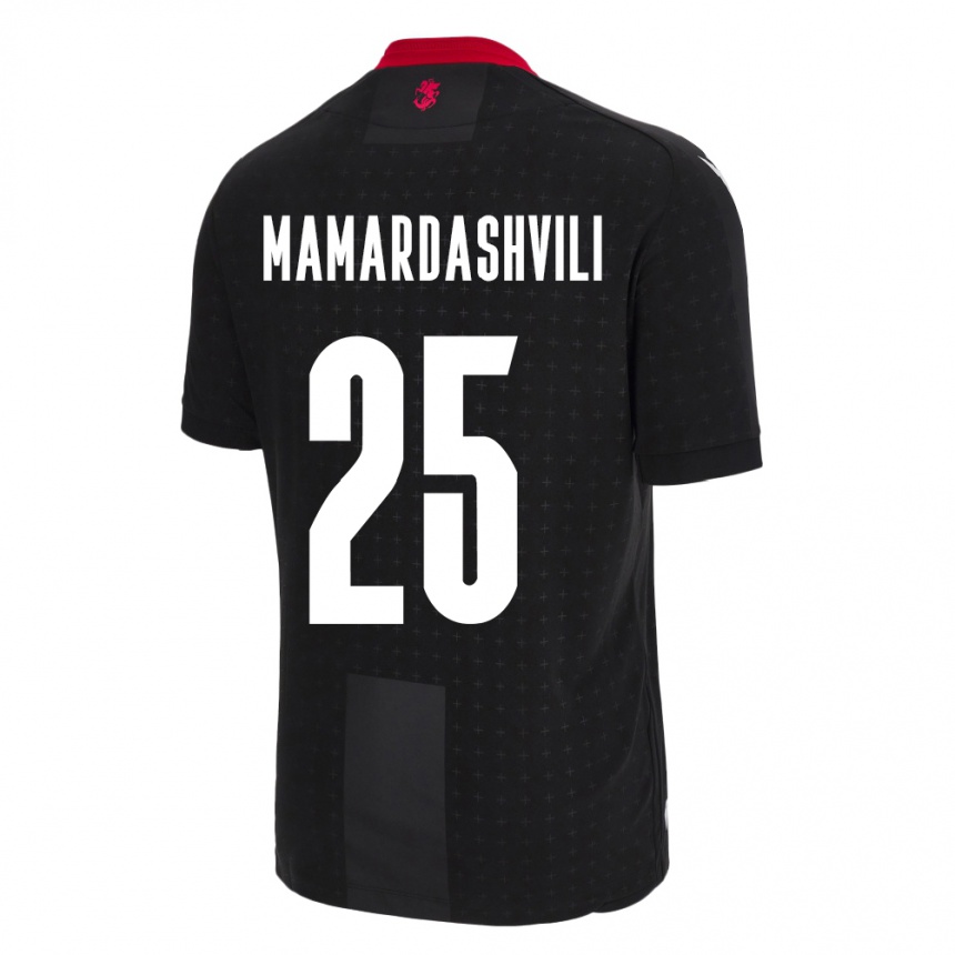 Niño Fútbol Camiseta Georgia Giorgi Mamardashvili #25 Negro 2ª Equipación 24-26 Perú