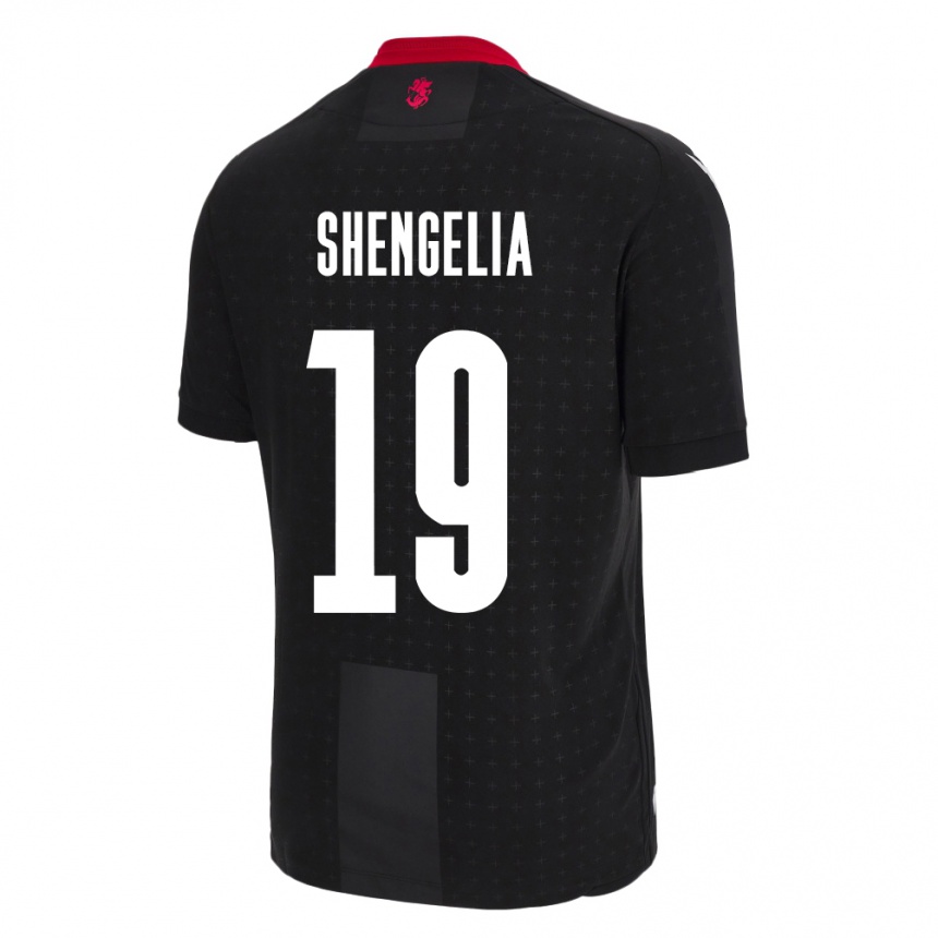 Niño Fútbol Camiseta Georgia Levan Shengelia #19 Negro 2ª Equipación 24-26 Perú