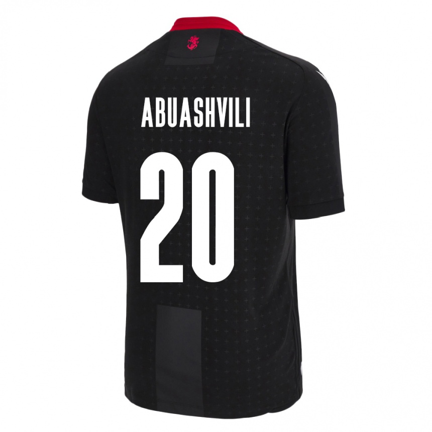 Niño Fútbol Camiseta Georgia Giorgi Abuashvili #20 Negro 2ª Equipación 24-26 Perú