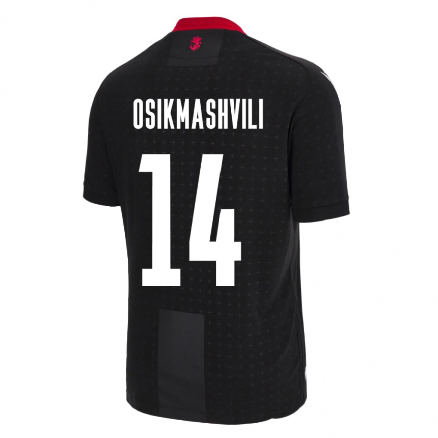 Niño Fútbol Camiseta Georgia Levan Osikmashvili #14 Negro 2ª Equipación 24-26 Perú