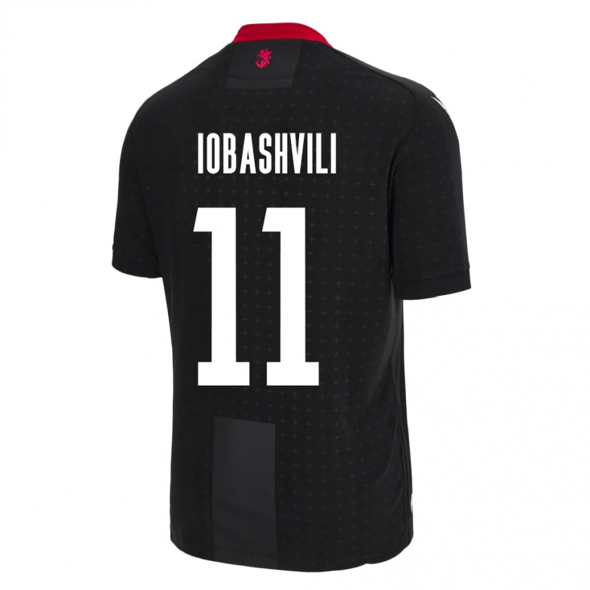 Niño Fútbol Camiseta Georgia Jaduli Iobashvili #11 Negro 2ª Equipación 24-26 Perú