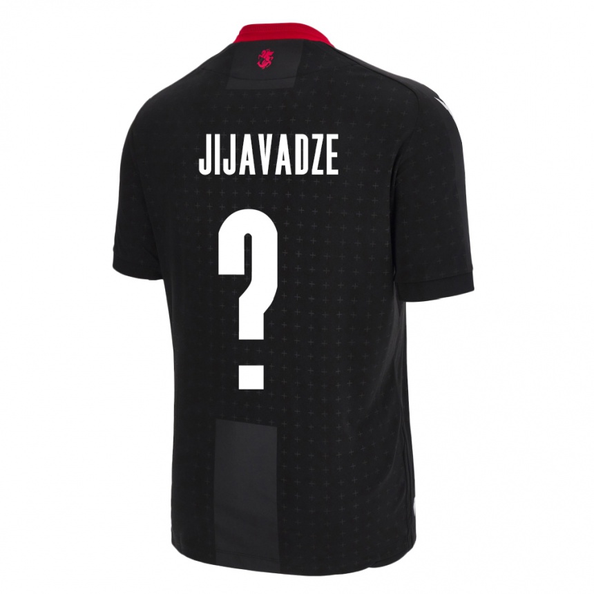 Niño Fútbol Camiseta Georgia Erekle Jijavadze #0 Negro 2ª Equipación 24-26 Perú