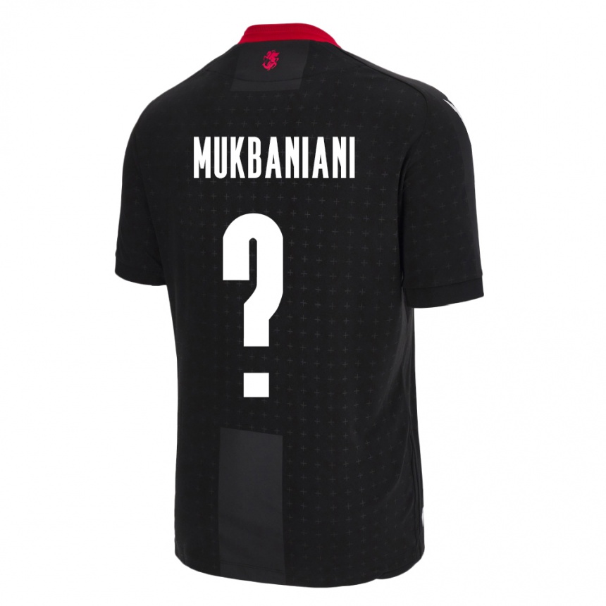 Niño Fútbol Camiseta Georgia Givi Mukbaniani #0 Negro 2ª Equipación 24-26 Perú