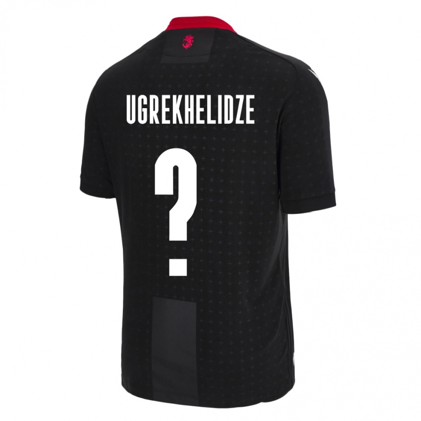 Niño Fútbol Camiseta Georgia Luka Ugrekhelidze #0 Negro 2ª Equipación 24-26 Perú