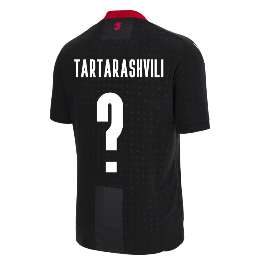 Niño Fútbol Camiseta Georgia Saba Tartarashvili #0 Negro 2ª Equipación 24-26 Perú