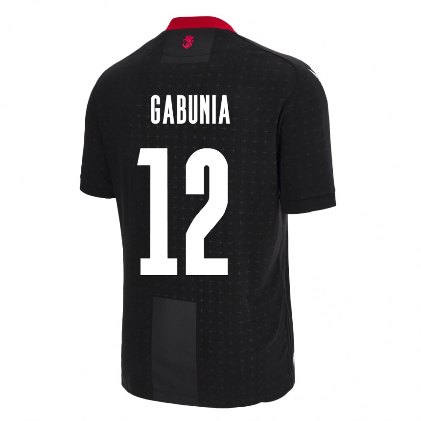 Niño Fútbol Camiseta Georgia Tatia Gabunia #12 Negro 2ª Equipación 24-26 Perú