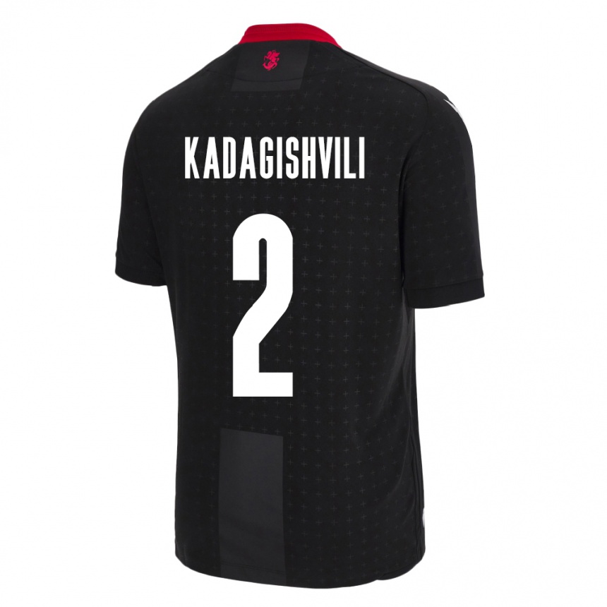 Niño Fútbol Camiseta Georgia Gvantsa Kadagishvili #2 Negro 2ª Equipación 24-26 Perú