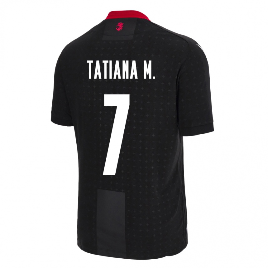 Niño Fútbol Camiseta Georgia Tatiana Matveeva #7 Negro 2ª Equipación 24-26 Perú