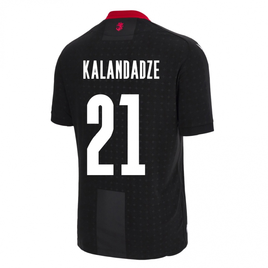 Niño Fútbol Camiseta Georgia Mariam Kalandadze #21 Negro 2ª Equipación 24-26 Perú